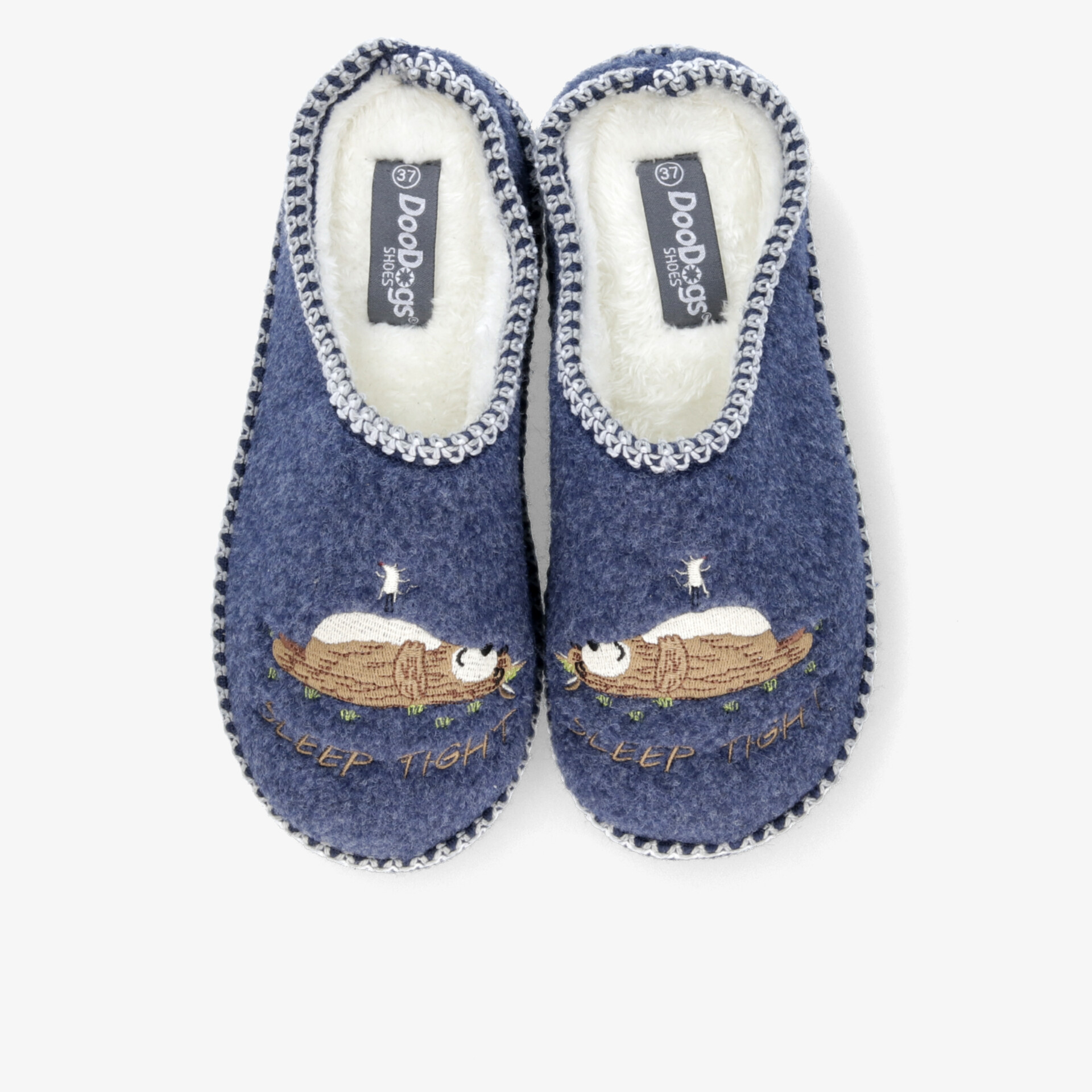 DooDogs Damen Hausschuhe blau