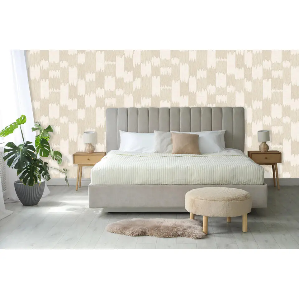 Dutch Wallcoverings Vliesbehang Renaissance textured loom - beige - 10m x 53cm