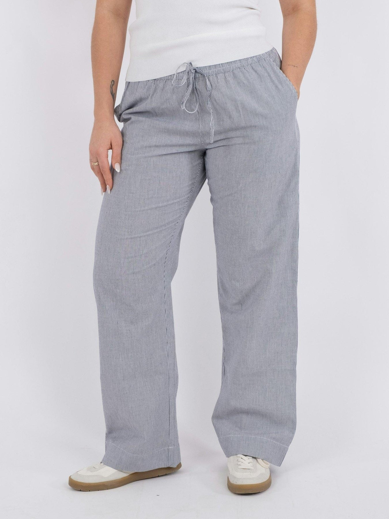 Neo Noir Sonar Mini Stripe Pants dark navy