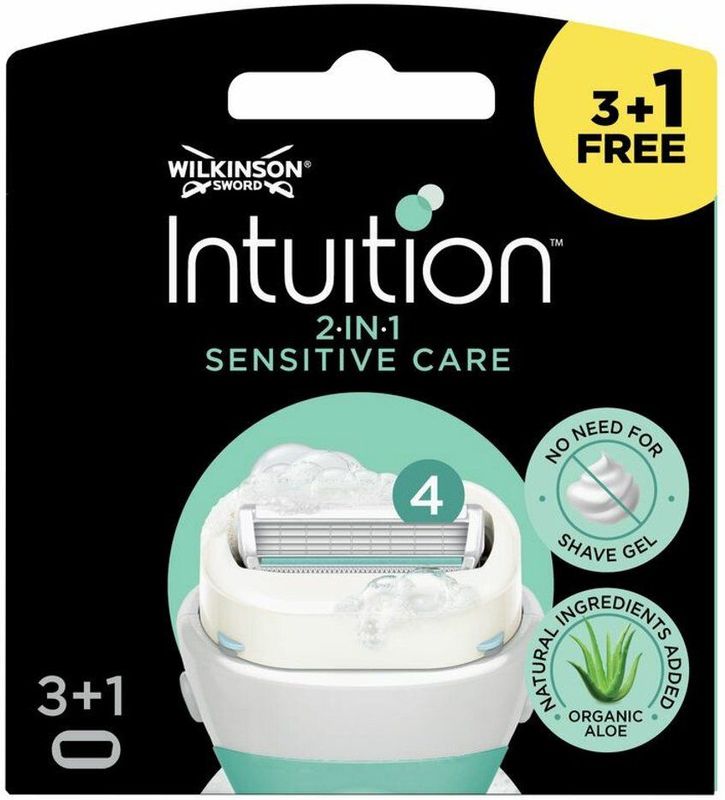 Wilkinson - Intuition 2 in 1 - Navulmesjes - Sensitive Care - 3 x 4 stuks - Voordeelverpakking