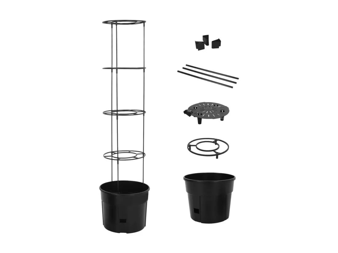 Jardinière à tomate Anthracite Ø39x150 cm Polypropylène