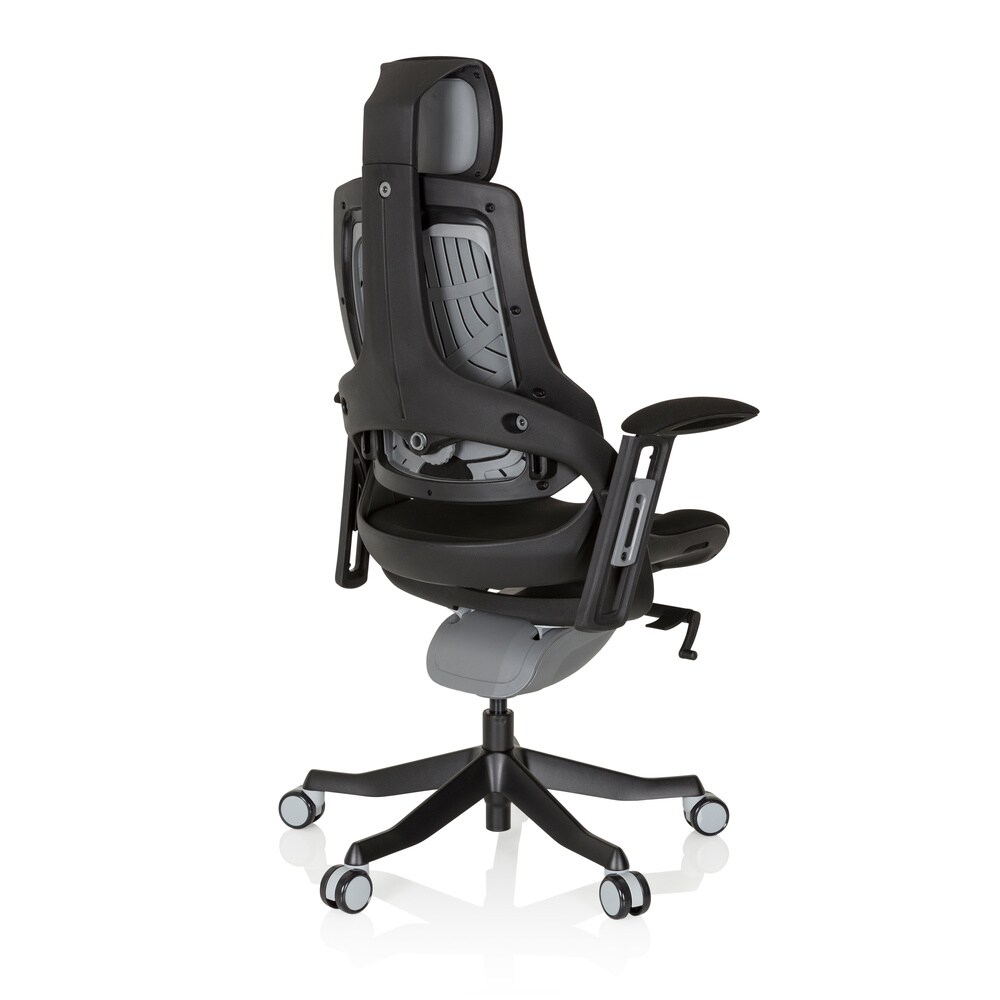 Profi Bürostuhl SPEKTRE BLACK Stoff mit Armlehnen (höhenverstellbar) hjh OFFICE