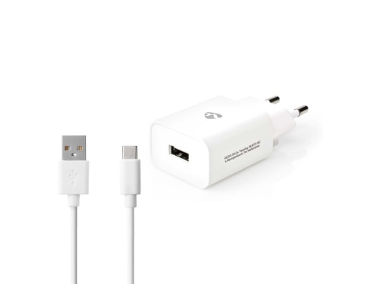 NEDIS - Chargeur secteur Blanc avec cable USB-C 1M