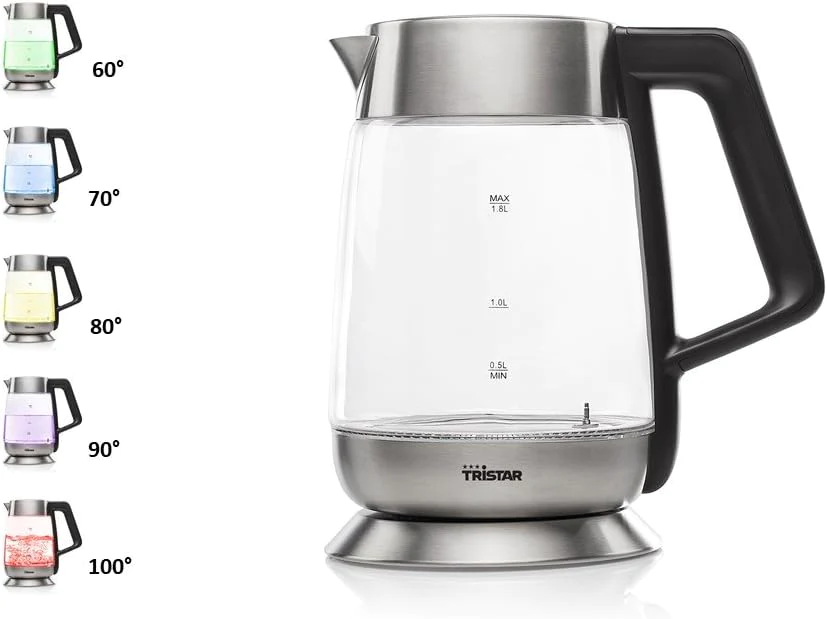 bouilloire électrique de 1,8L sans fil avec températures réglables 220