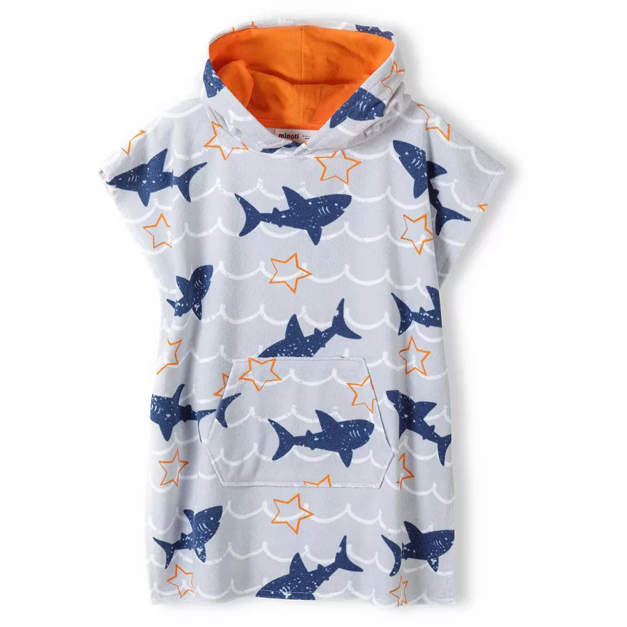 MINOTI Badeponcho GrauBlau
