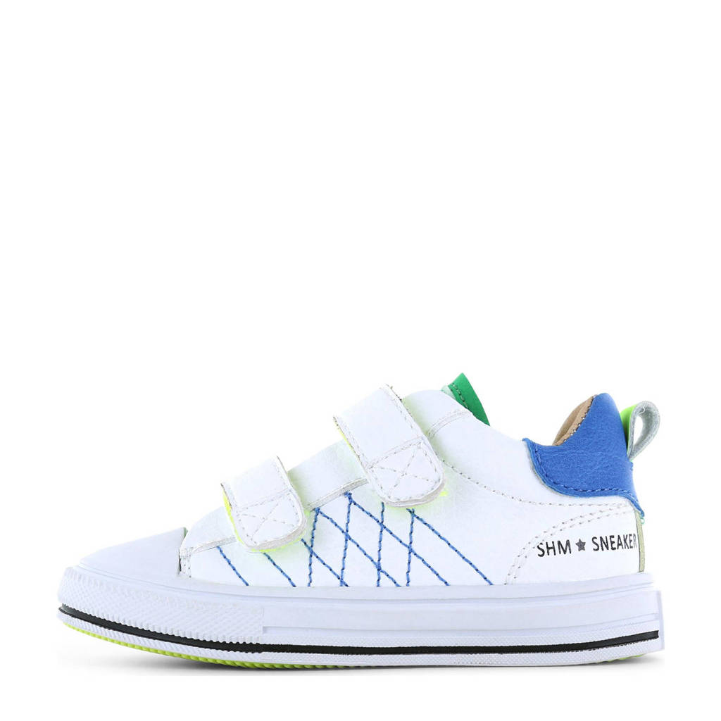 Shoesme leren sneakers wit/blauw