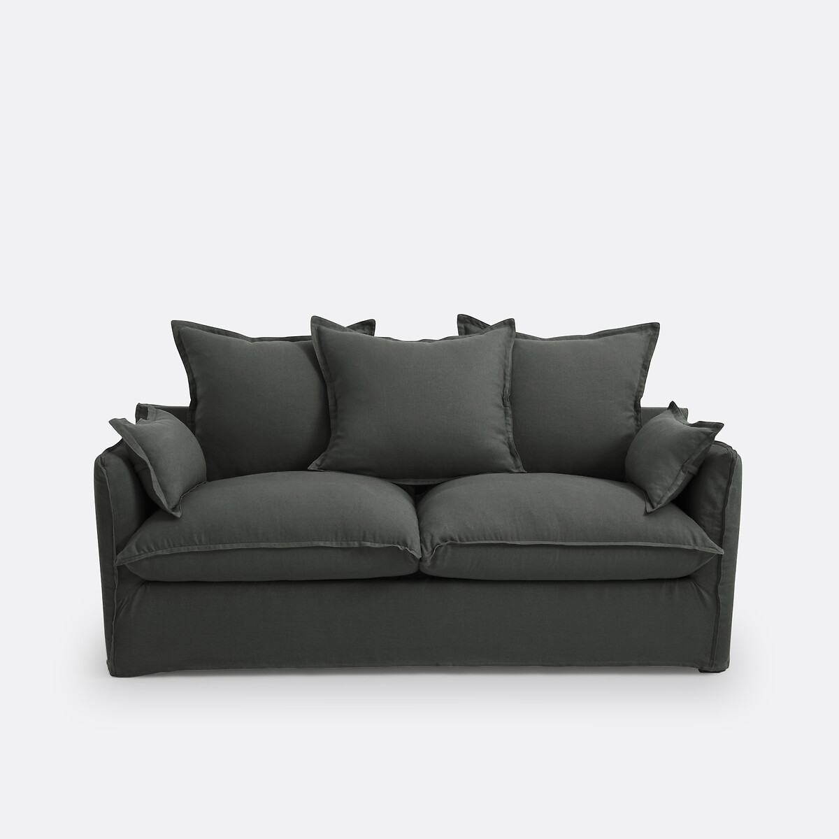 LA REDOUTE INTERIEURS<br>Slaapbank H14 cm, gekreukt linnen, Odna