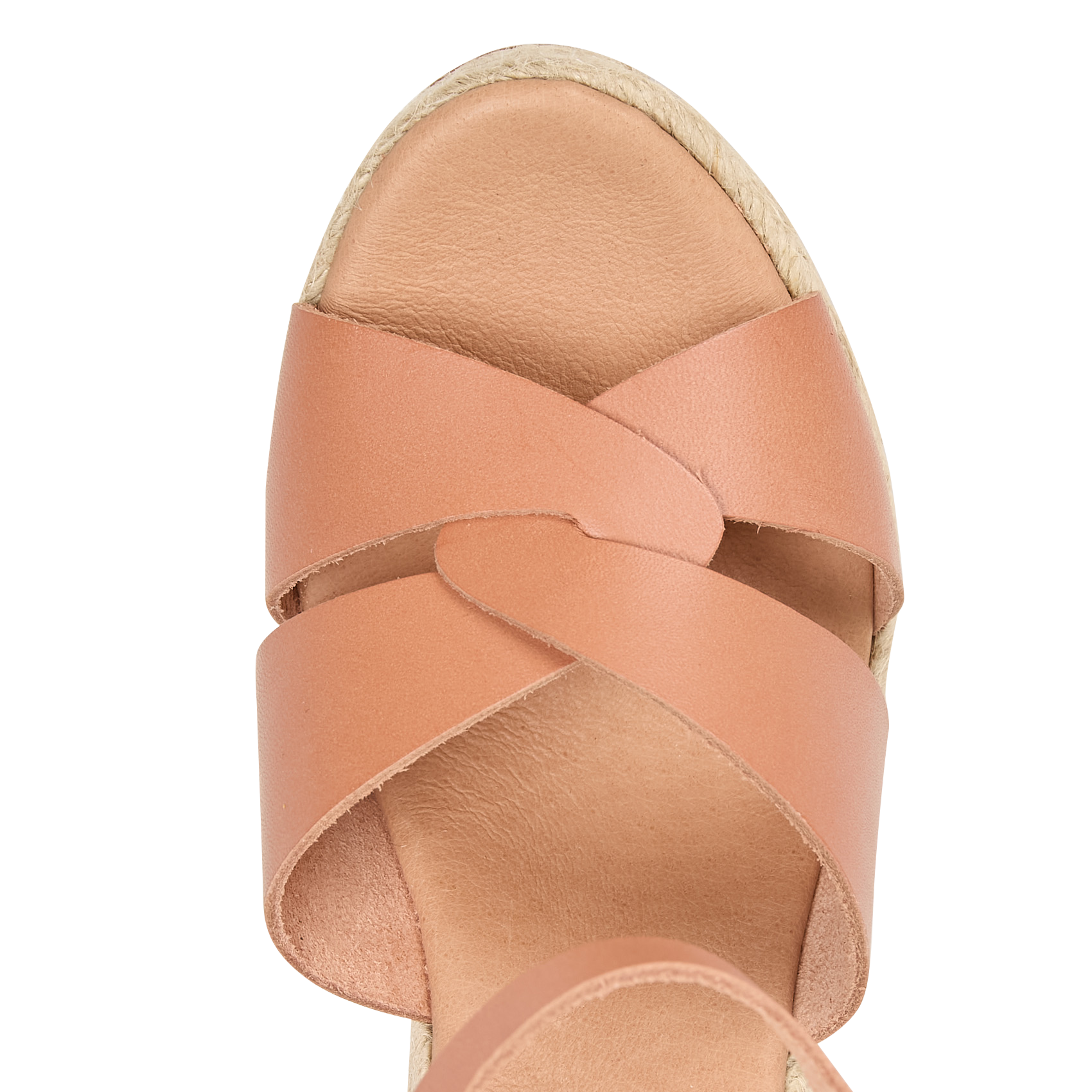 JEAN - Sandales hautes à talon compensée en cuir | Beige