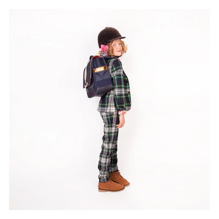 Jeune Premier Cartable Midi Cavalier Couture | Bleu marine
