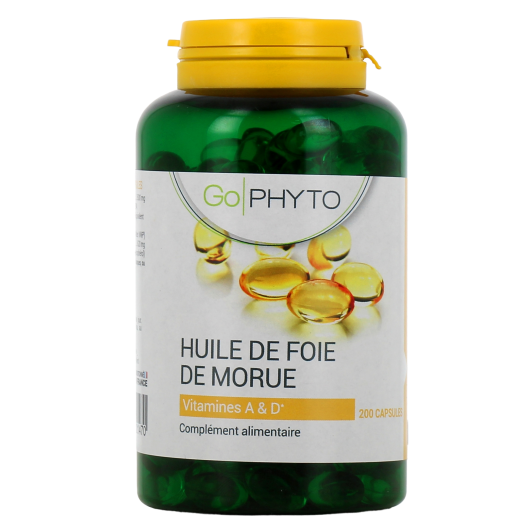 Go Phyto huile de foie de morue capsules - Vitamines A et D