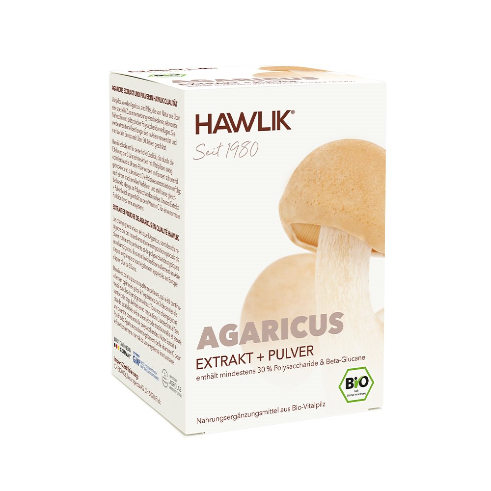 HAWLIK Agaricus Extrakt + Pulver<br>120 Stück, Kapsel
