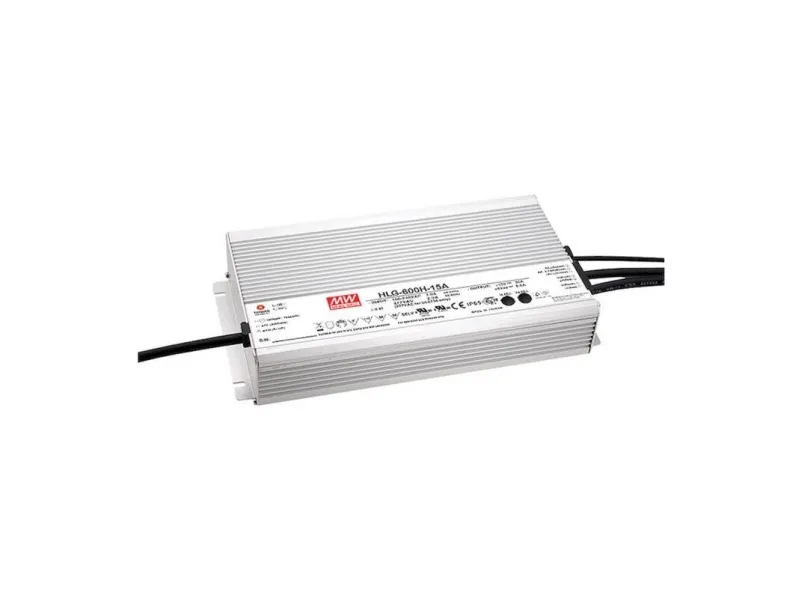 MEAN WELL HLG-600H-12B, Metallic, 90 - 305 V, 47 - 63 Hz, 144 mm, 48,5 mm, 280 mm