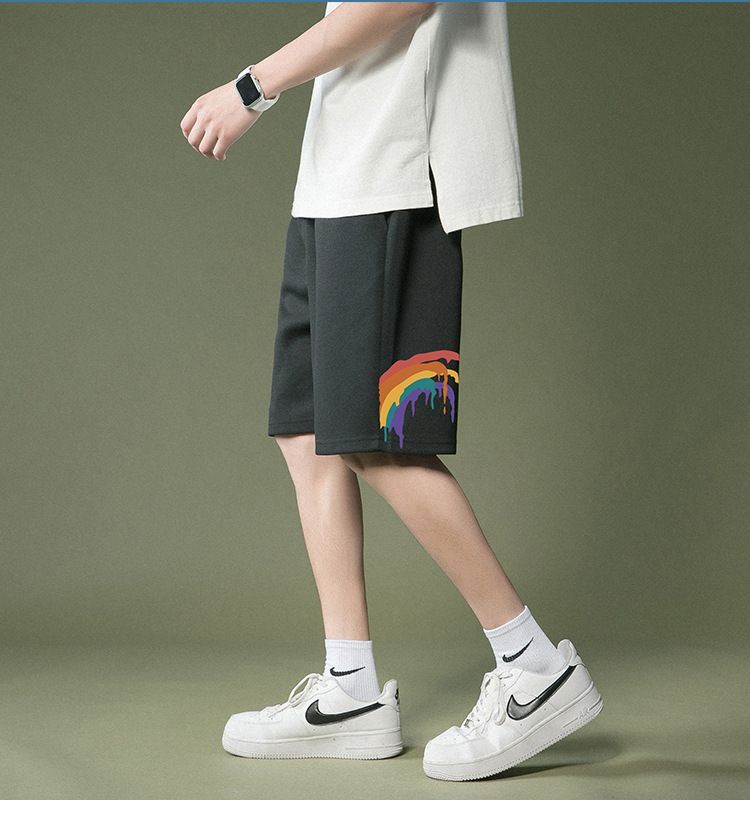 POSI - Shorts met regenboogprint
