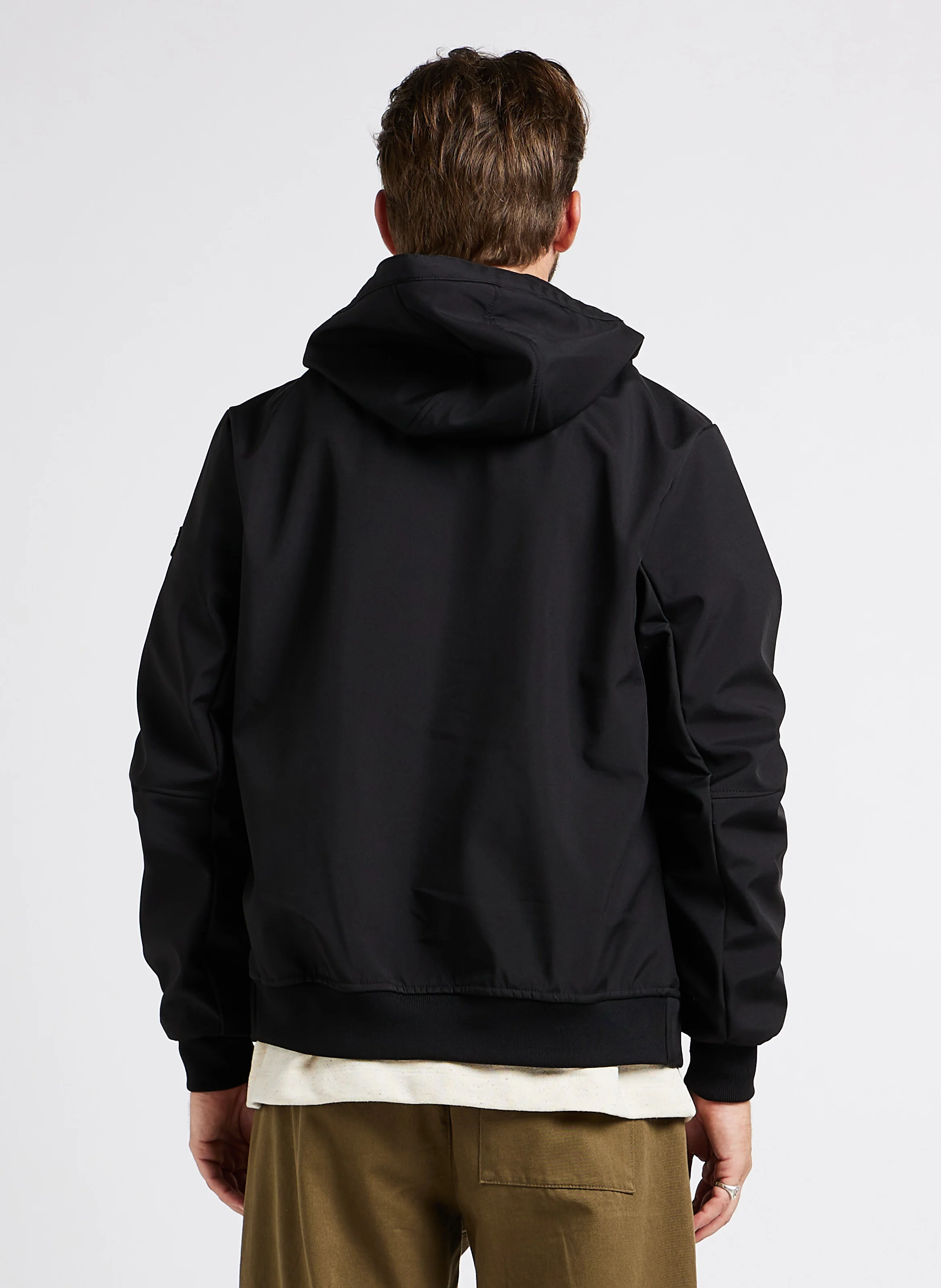 Veste à capuche droite | Noir