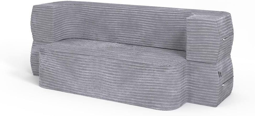 Sofa Lille, Schlafcouch, Grau, 190 cm mit Schlaffunktion