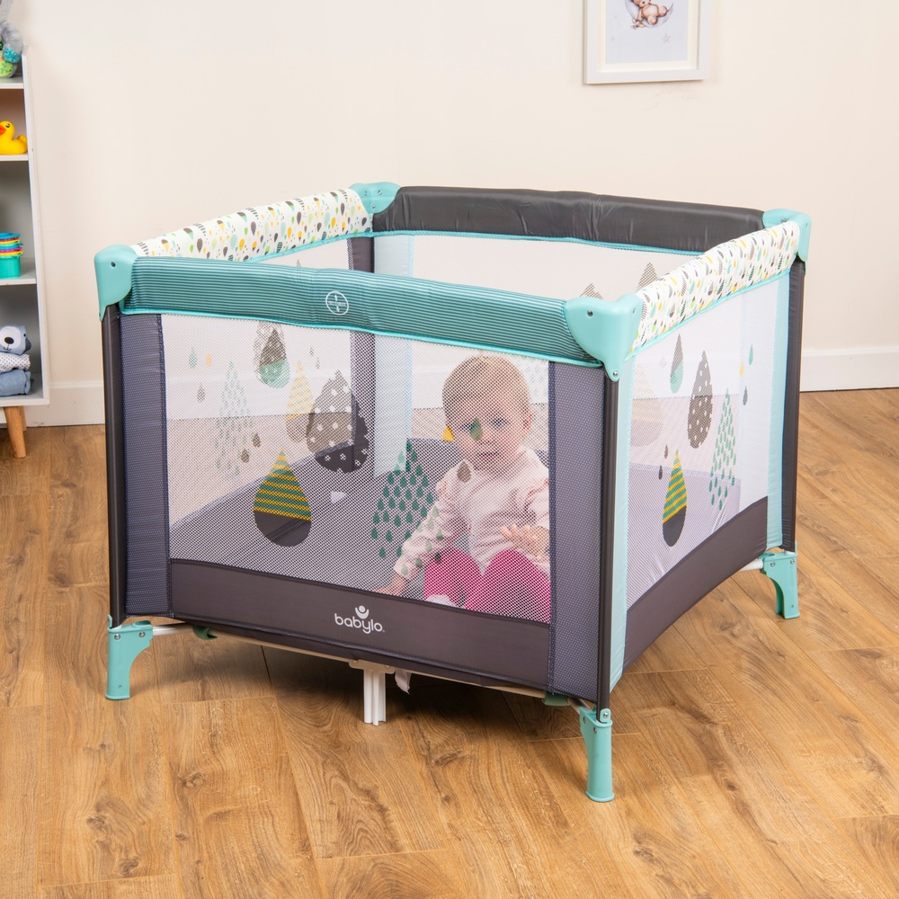 Babylo 2-in-1 Reisebett und Laufstall Safari Drops