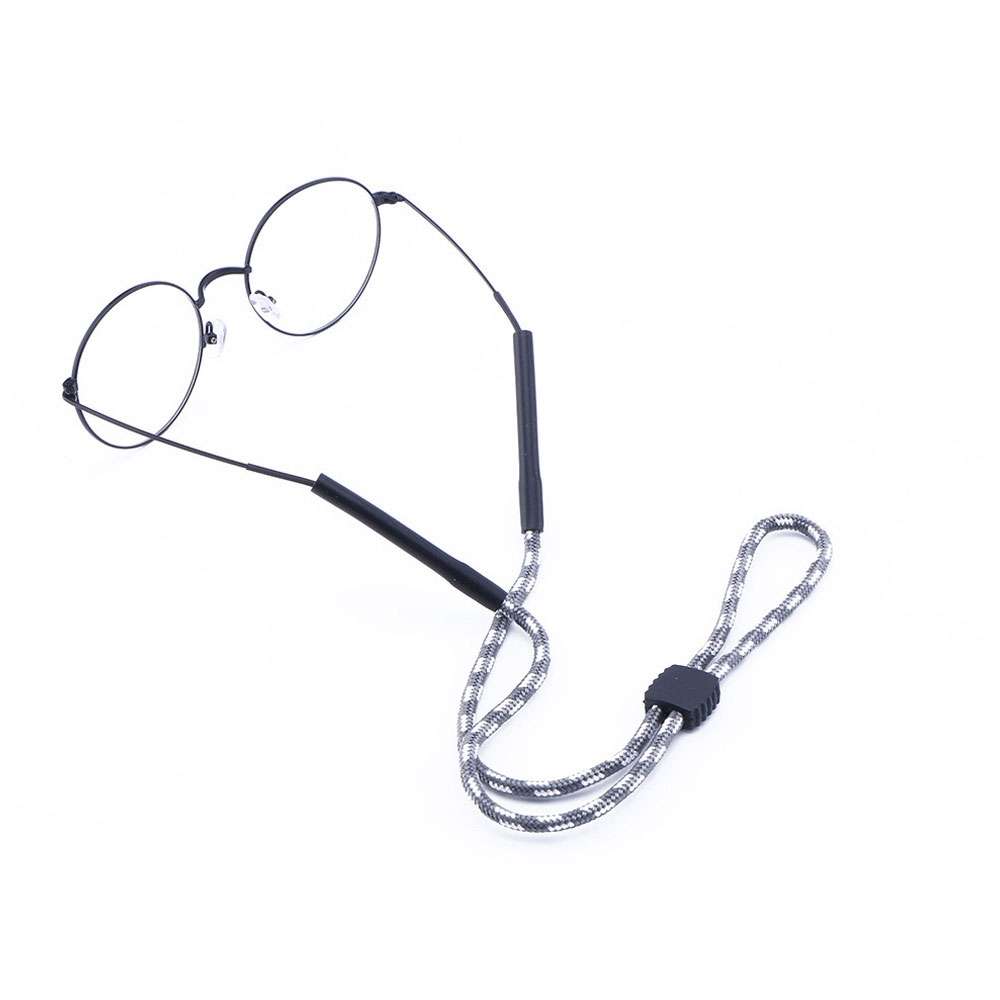 (68cm) Eyewear Halter Brillenkette Sonnenbrillenband Sport Nylon Nackenkordel - Schwarz / Weiss