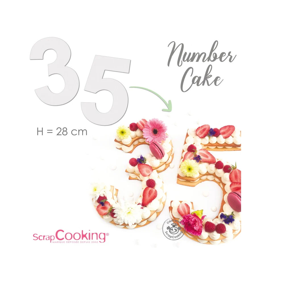 Kit Number cake - 9 chiffres Scrapcooking