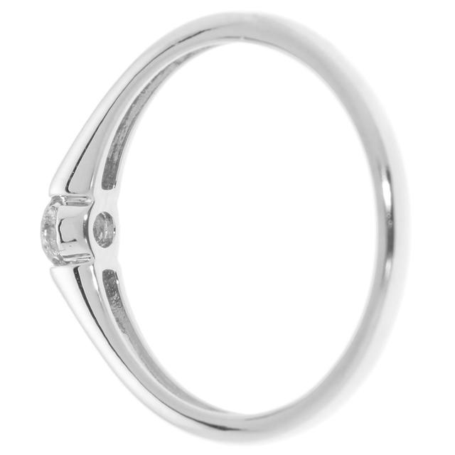Solitär-Ring, Brillant, 0,15 ct., Silber 925 poliert