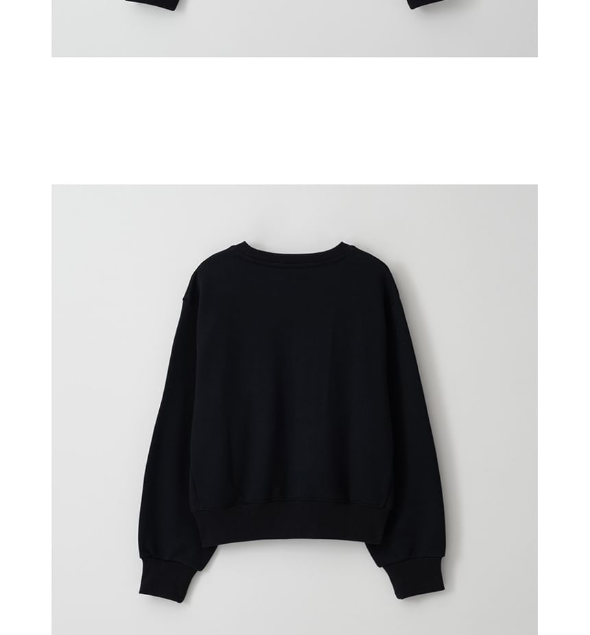 rolarola - Puppy Graphic Mélange Sweatshirt (Zwart)