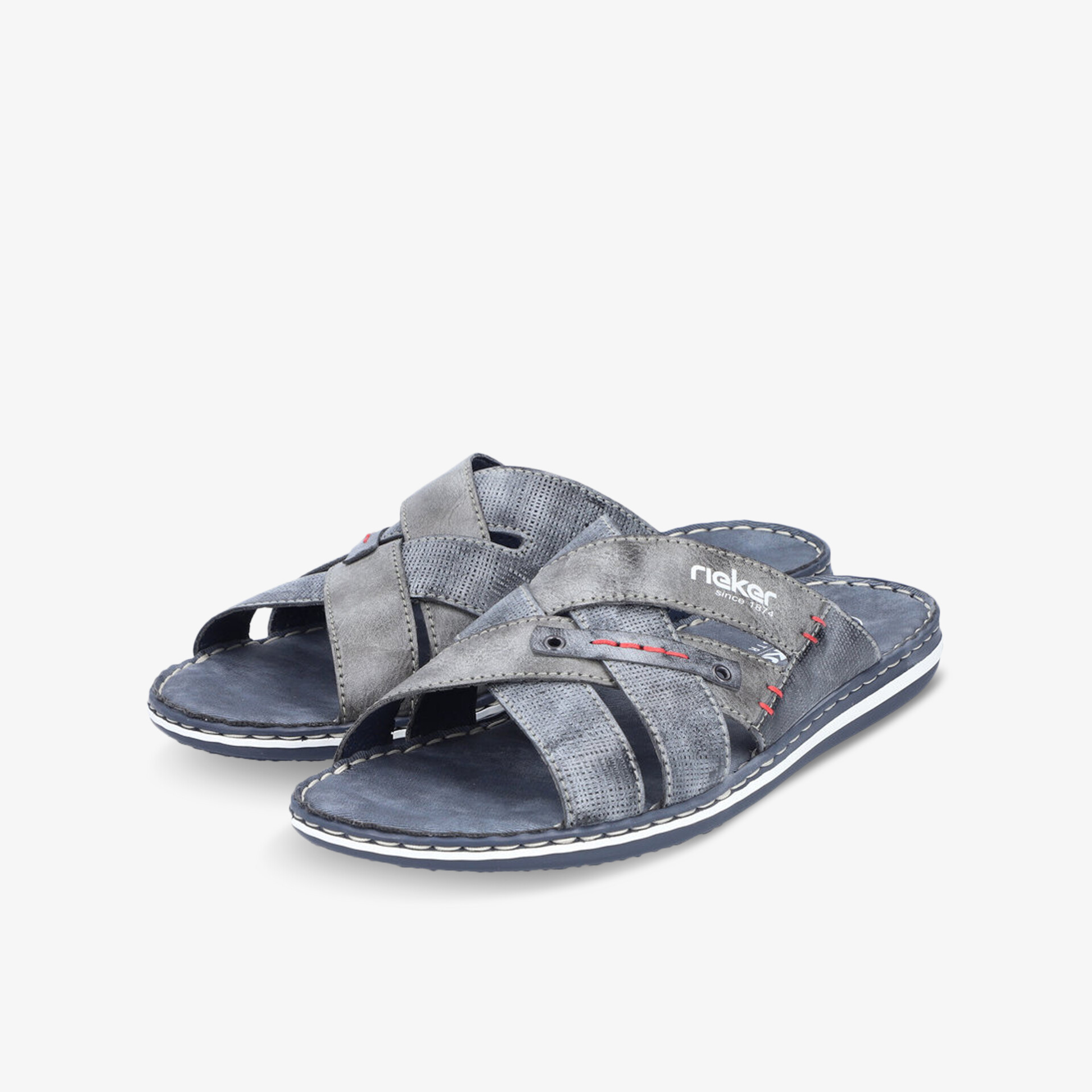 rieker Herren Pantoletten - Blau | Bequem und stilvoll bei reno.de