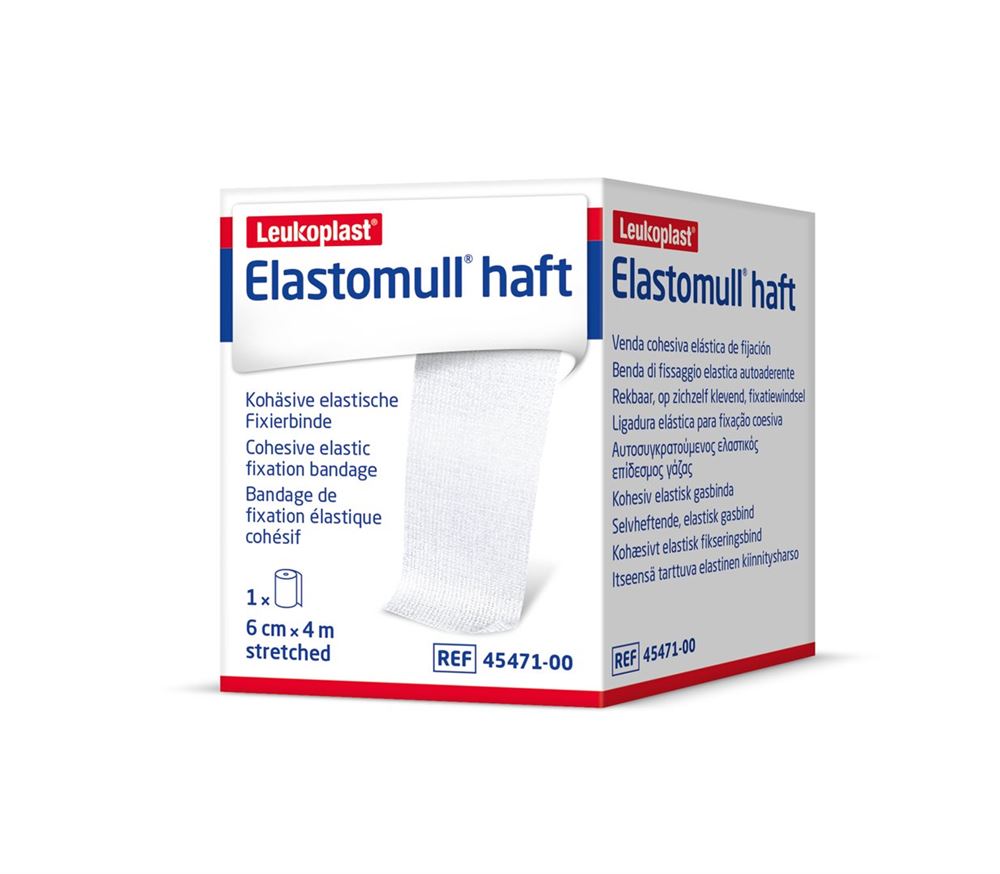 ELASTOMULL haft Gazebinde 4mx6cm weiss Rolle 1 Stk