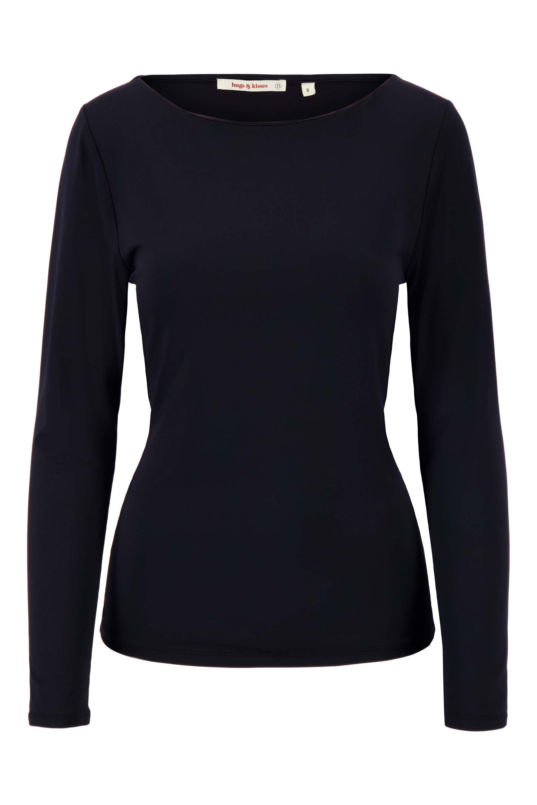 basic boothals top met stretch