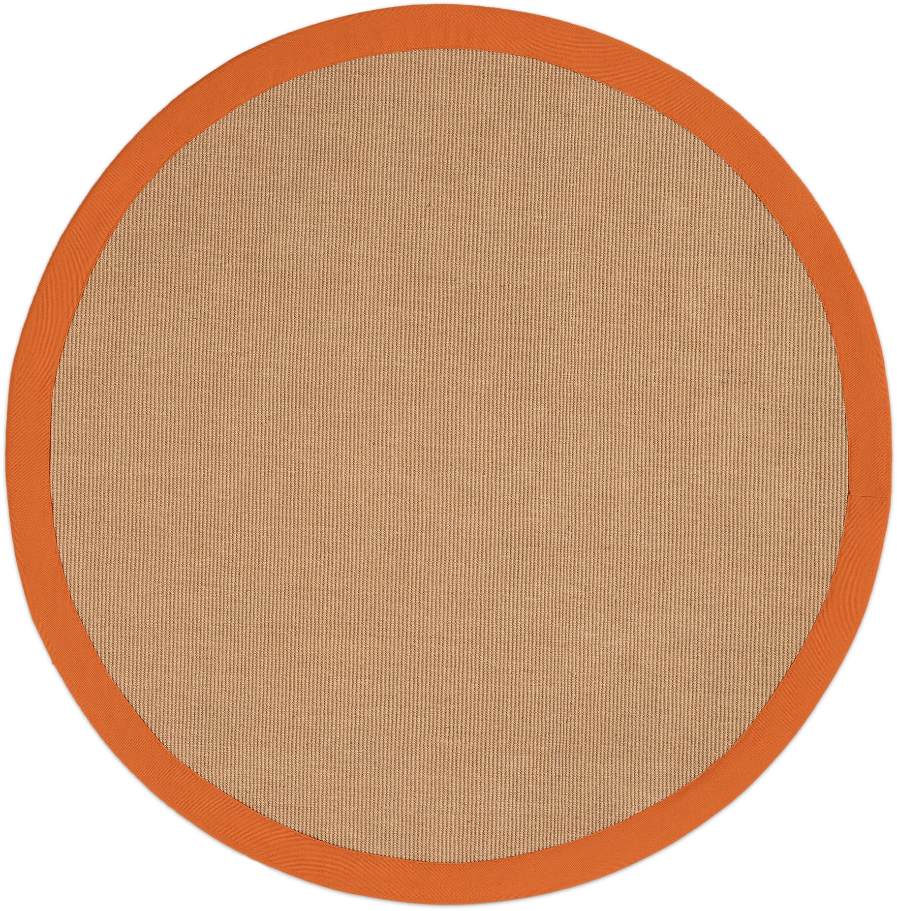 carpetfine Sisalteppich »Sisal« rund 5 mm Höhe mit farbiger Bordüre, Anti-Rutsch Rückseite