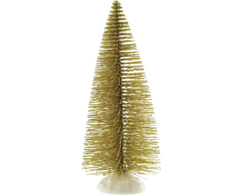 Kerstboomversiering met kunststof voet, 30 cm, goud
