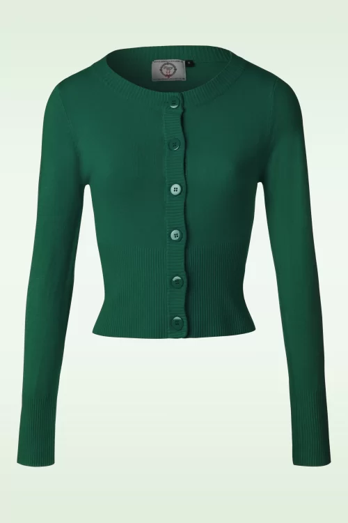 Banned Retro Dolly vest in donkergroen