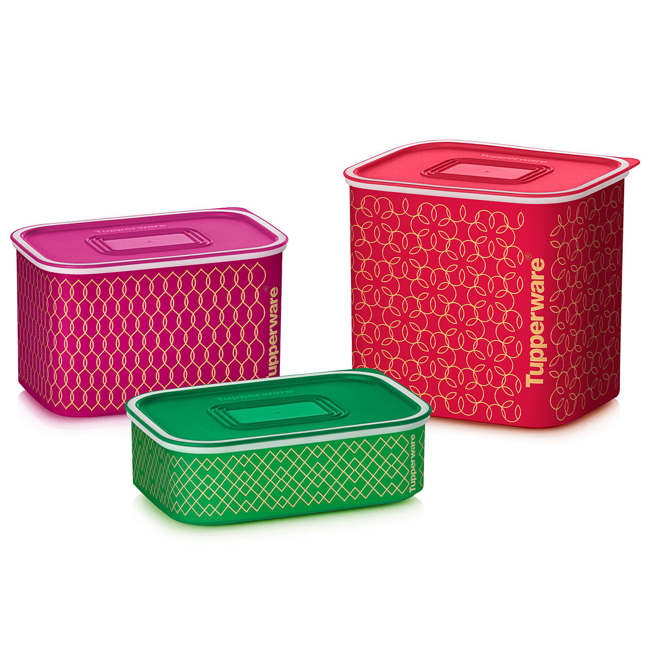 Tupperware Boite de conservation avec couvercle rouge - 2.1L