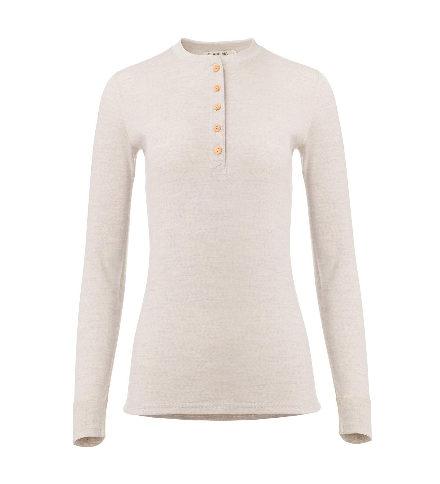 Aclima WarmWool Granddad Womens Beige Melange