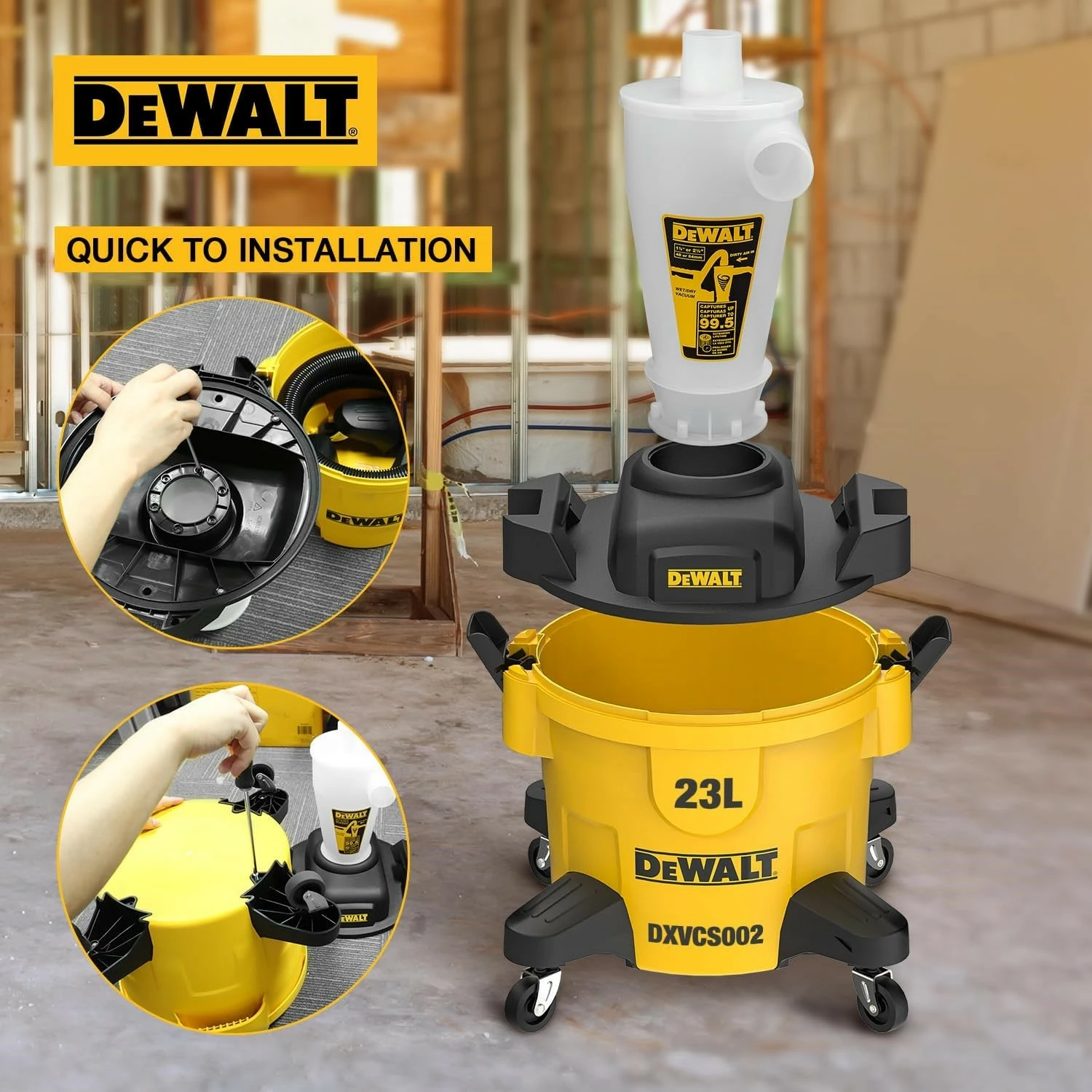 DeWALT DXVCS002 Voorafscheider - 23L