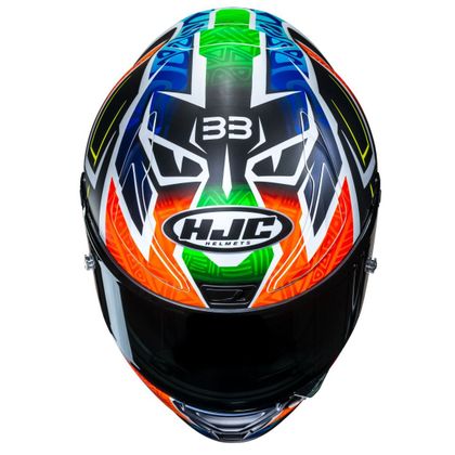 Casque Hjc RPHA 1 - BINDER REPLICA 24 - Orange / Bleu
