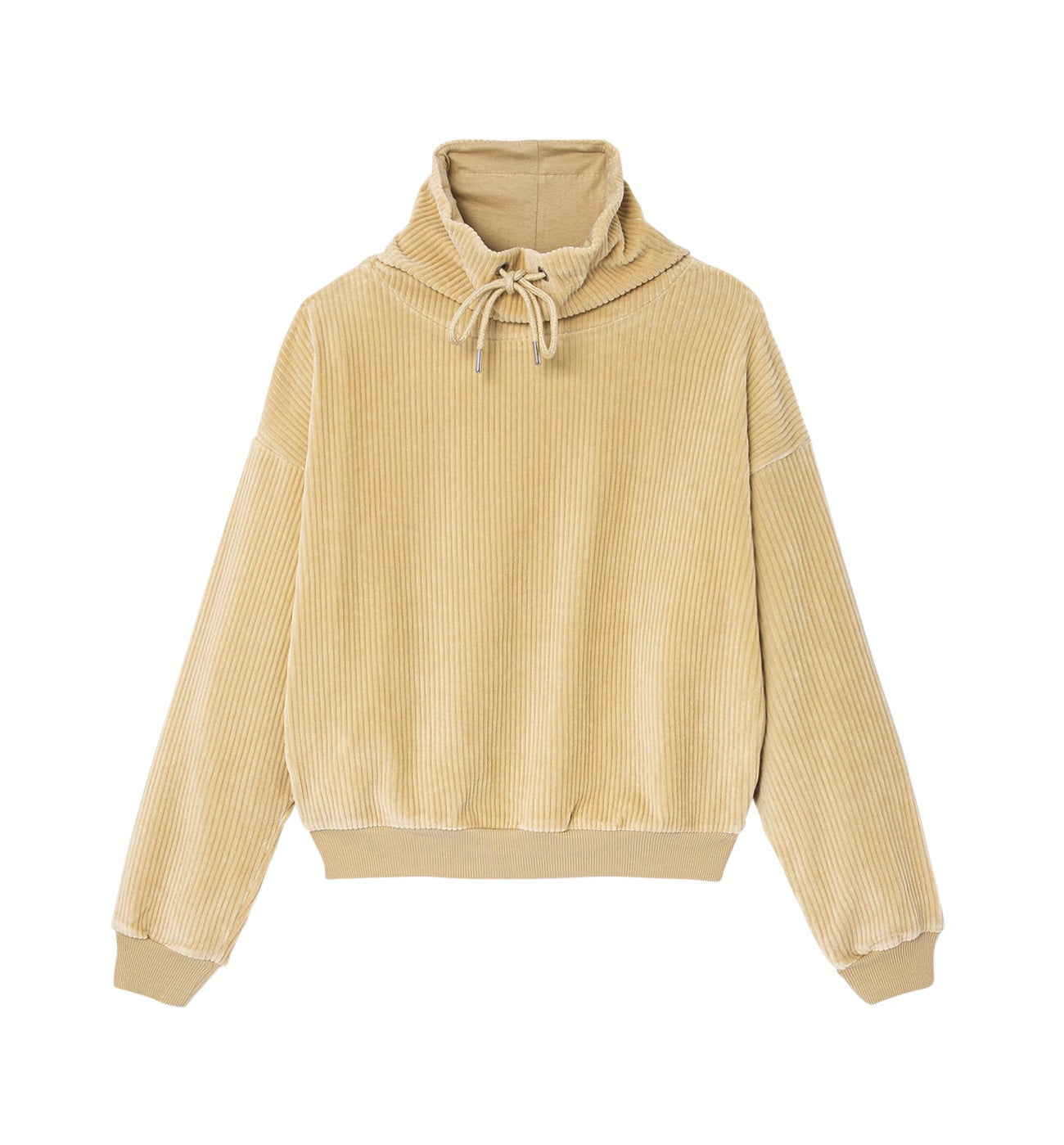 Sweat-shirt en velours Femme - Beige