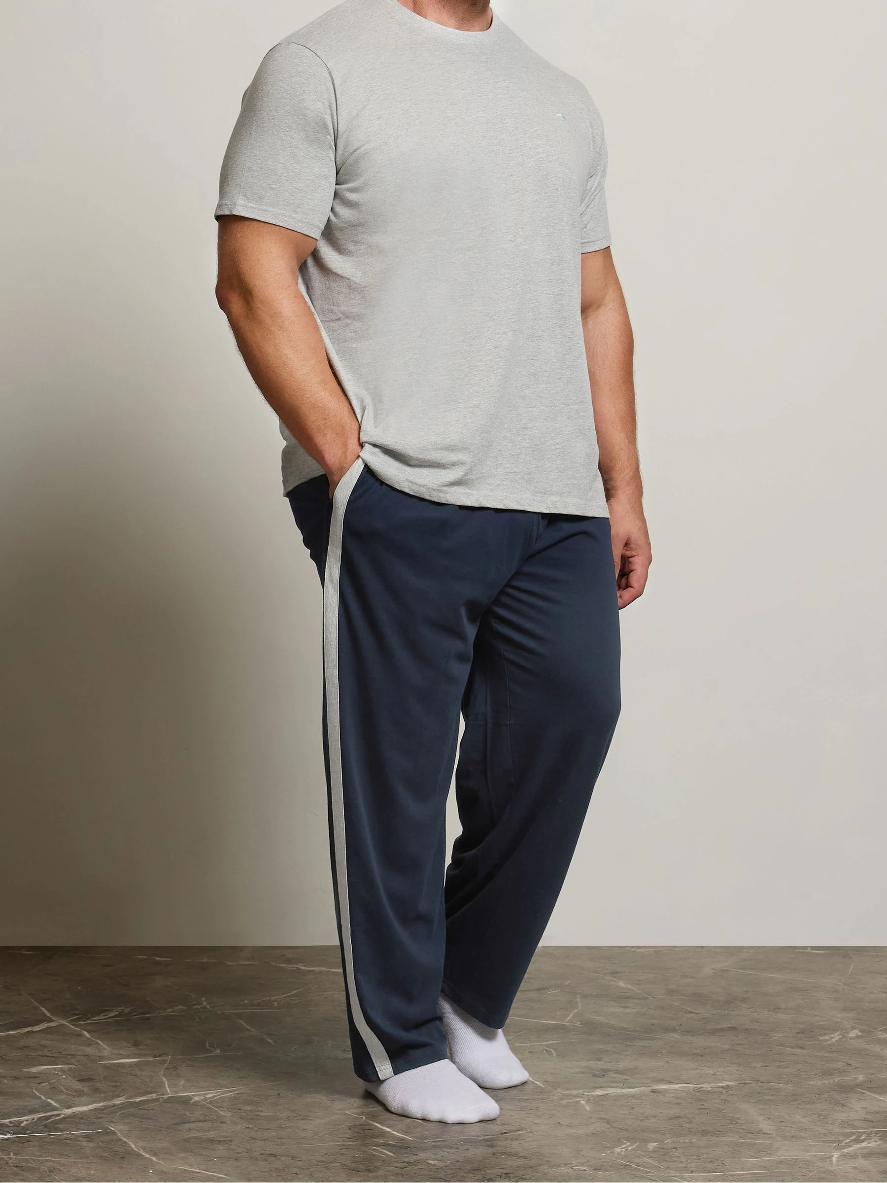 Blauw - BadRhino Big & Tall Jersey Lounge Joggingbroeken