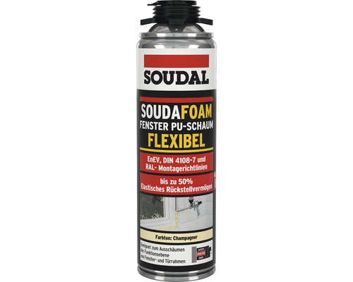 Soudal 1K Raamschuim B2, hoogelastisch, champagne, 500 ml