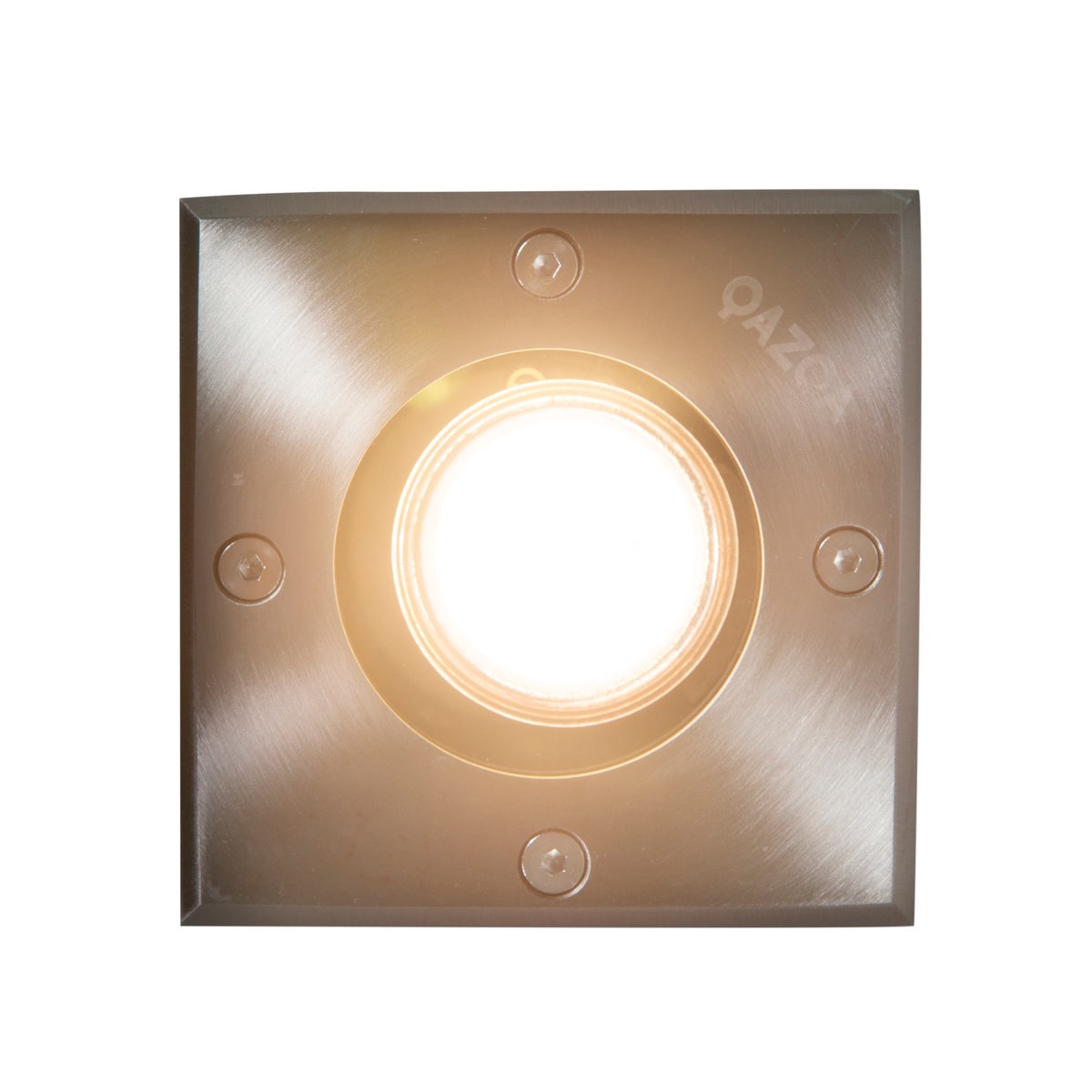 Inbouw grondspot voor buiten, geborsteld roestvrij staal, 10,5 cm, IP65 - Basic Square