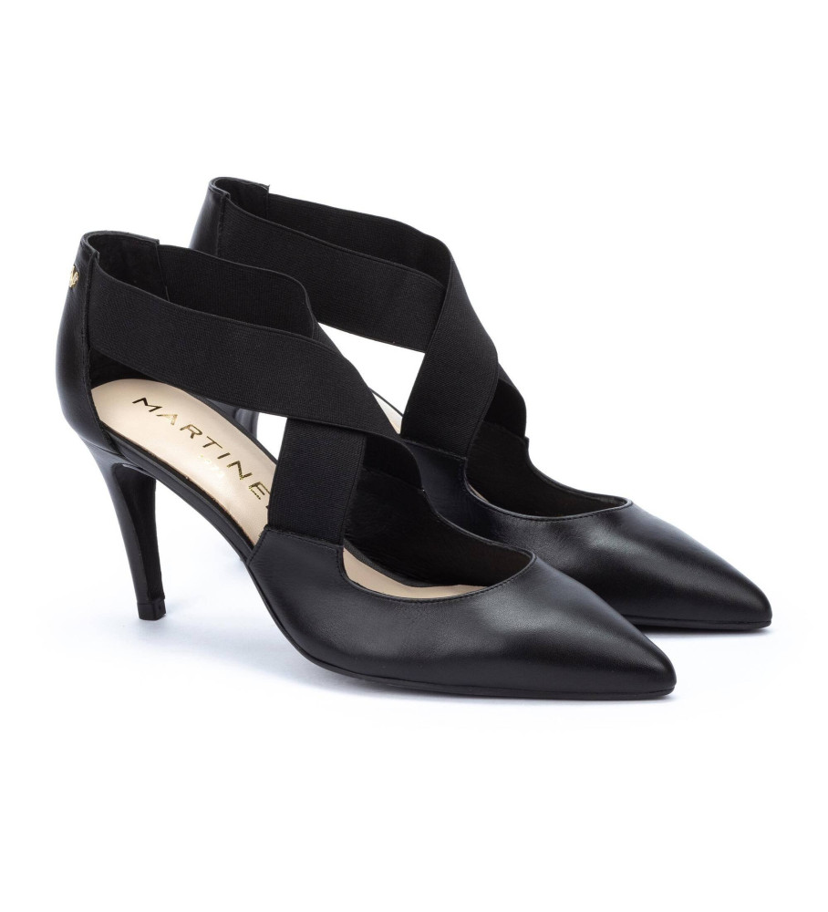 Sapatos Martinelli Thelma em couro preto - Altura do salto: 8,5 cm -