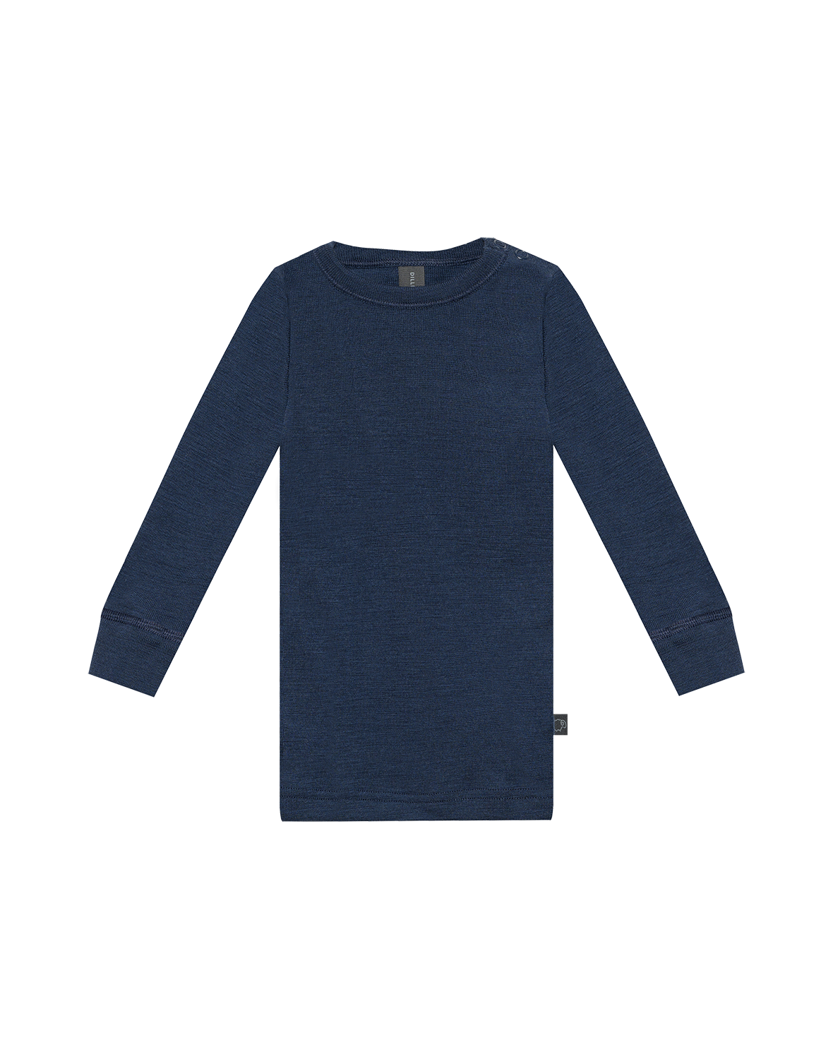 Shirt van merinowol voor baby's in Marineblauw