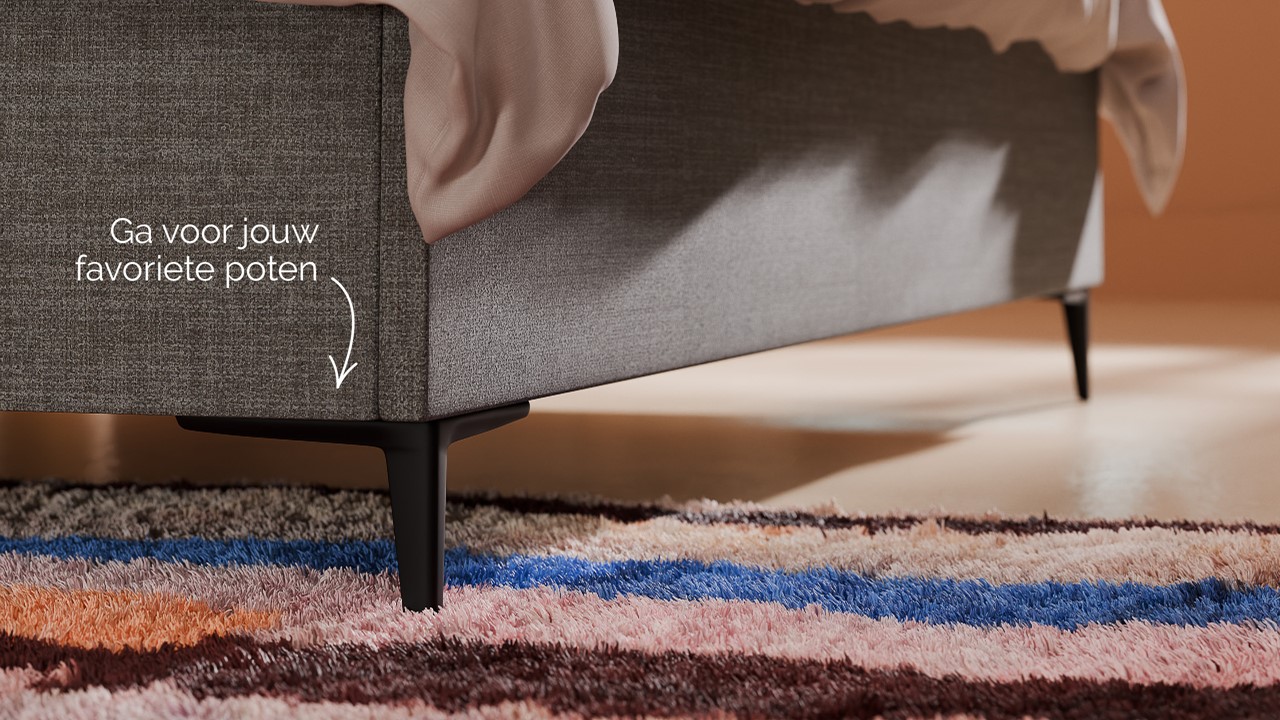 Opbergbed Morgan - Pure touch zinc