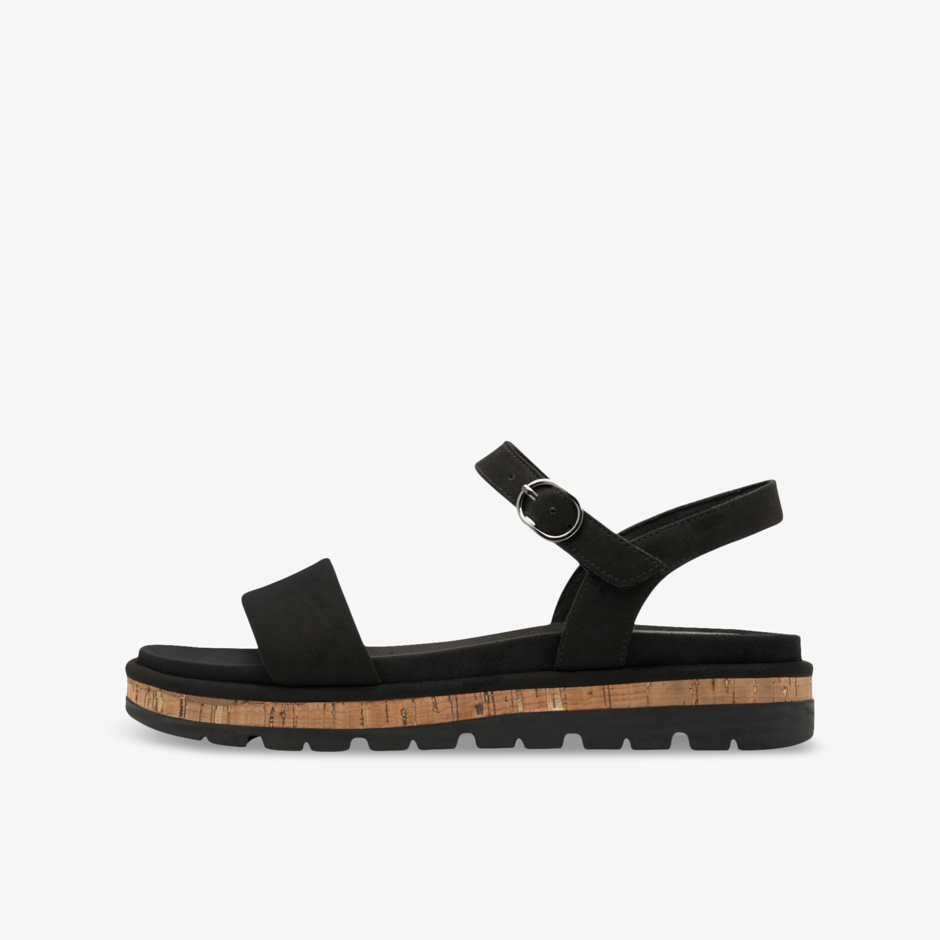 MARCO TOZZI Damen Plateausandalen schwarz