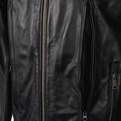Blouson Helstons VENTO AIR CUIR RAG - Noir