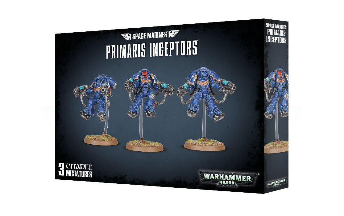 Figurenset Warhammer 40.000 Space Marines Primaris InceptorsBausatz für 3 Figuren