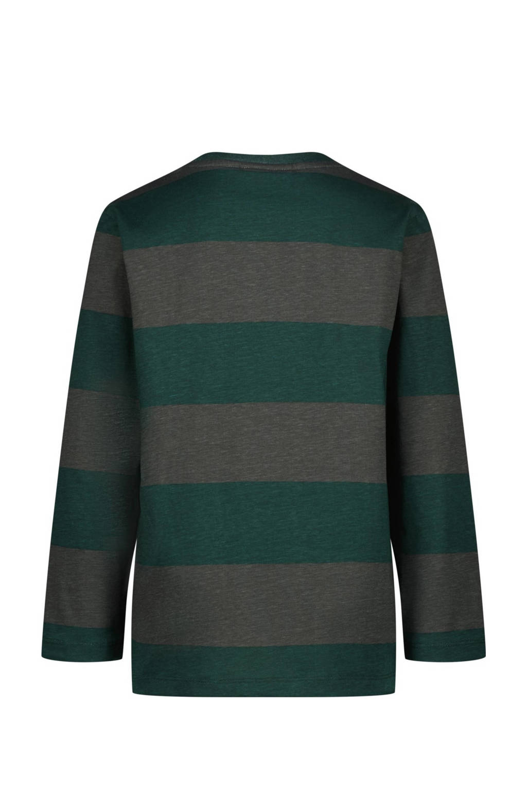 Vingino gestreepte longsleeve Jito donkergroen
