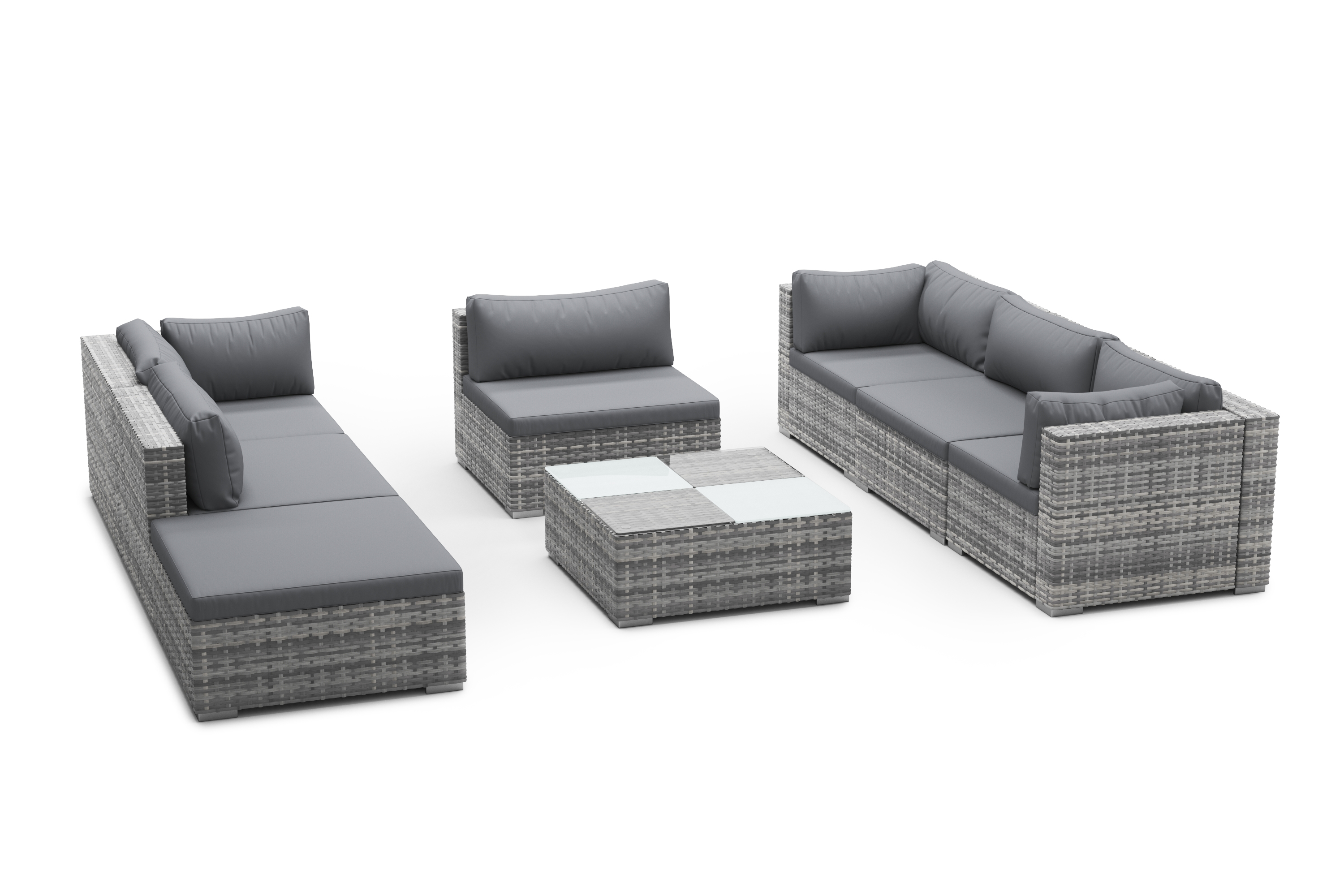 Rattanlounge NAXOS grau/anthrazit