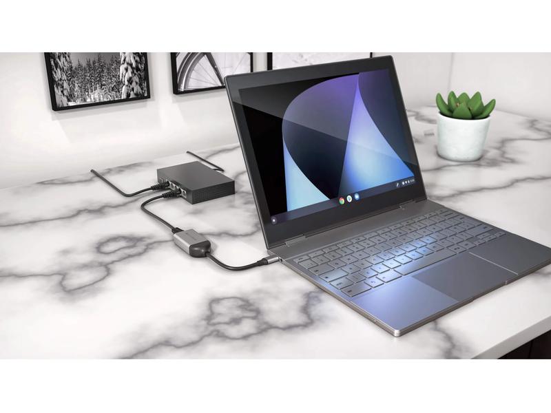 HYPER Netzwerk-Adapter USB-C auf 2.5 Gbps Ethernet USB Typ- USB-C auf Ethernet (RJ-45) Adapter