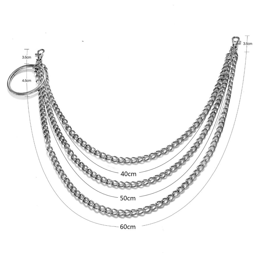 Malnia Home - Gelaagde lichtmetalen jeans tailleketting (verschillende ontwerpen)