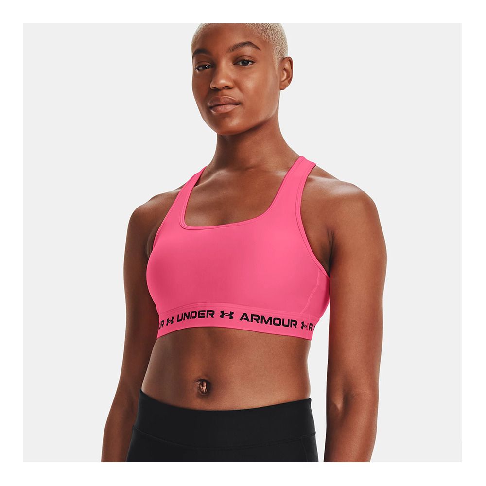 Under Armour CROSSBACK MID - Brassière Femme pink