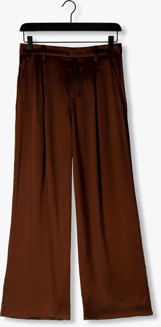 VANILIA bruine vanilia pantalon satin pleated w